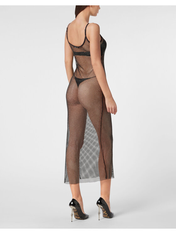 PHILIPP PLEIN PHILIPP PLEIN Šaty 23673 Stříbrná Long Fit