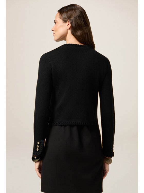 Oltre Oltre Cardigan M479J005235N033 Nero Boxy Fit