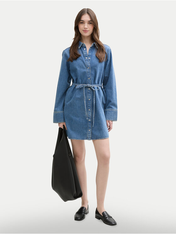 Tom Tailor Denim Tom Tailor Denim Džínsové šaty 1045461 Modrá Regular Fit