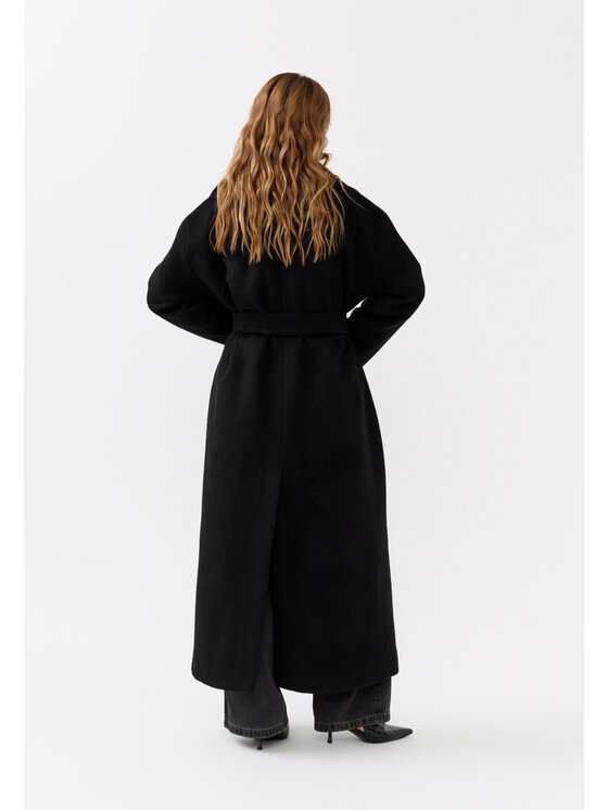 Mirons Mirons Płaszcz wełniany 08 Czarny Oversize