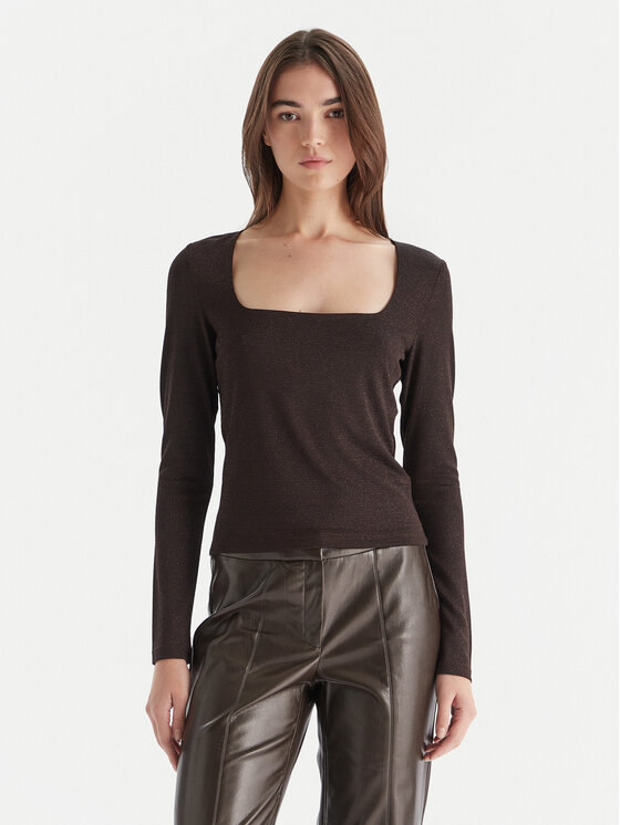 Vero Moda Vero Moda Blúz Kanva 10336088 Barna Regular Fit