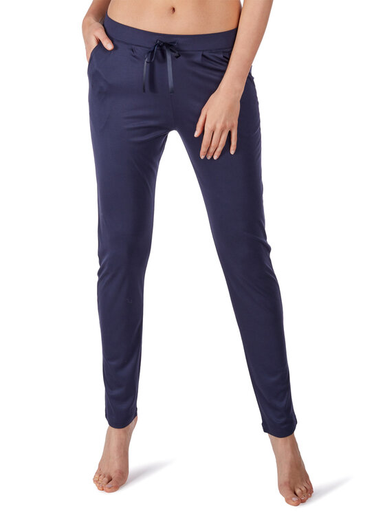 Huber Huber Spodnie damskie 18864 Granatowy Slim Fit