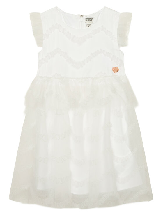 Guess Rochie elegantă K6RK22 WK040 Alb Regular Fit