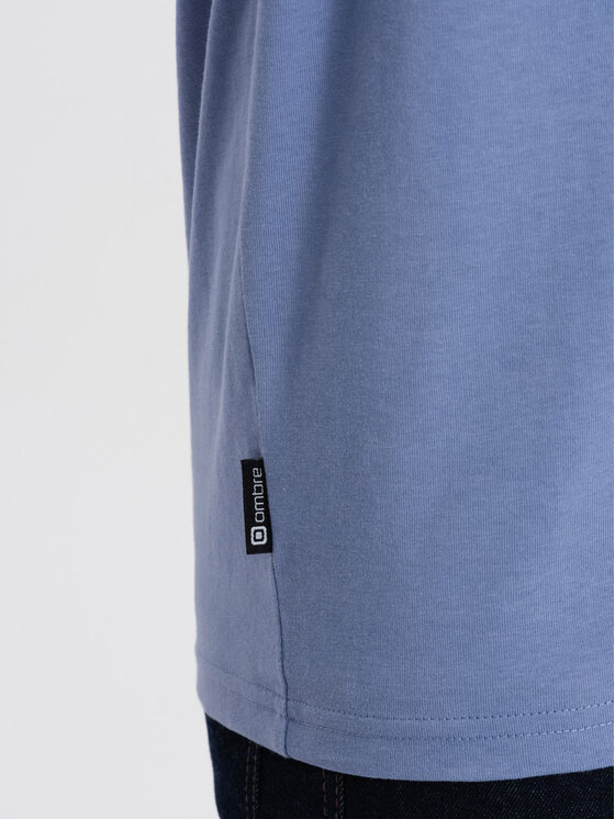 Ombre Ombre Longsleeve OM-LSBL-0108 Niebieski Fitting Fit