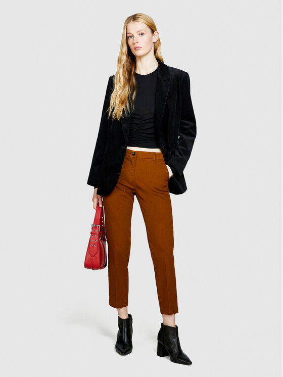Sisley Sisley Chinosy 48M855BK7 Brązowy Slim Fit