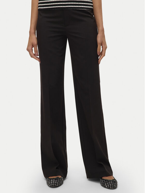 Vero Moda Vero Moda Kalhoty z materiálu Texas 10334103 Černá Straight Fit