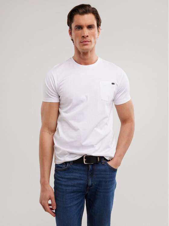 BIG STAR BIG STAR T-Shirt CARBON Biały Basic Fit