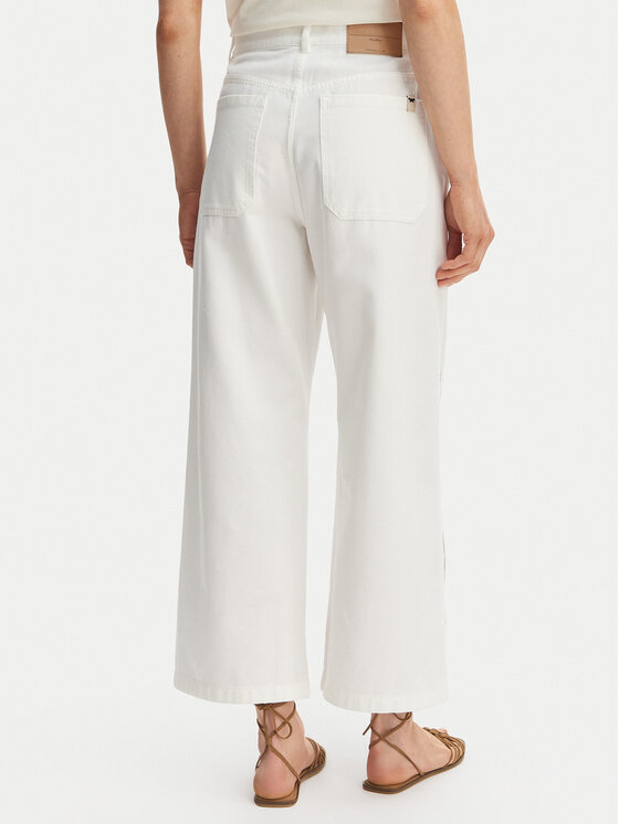 Weekend Max Mara Weekend Max Mara Kalhoty culottes Adunco 2615131012 Bílá Regular Fit