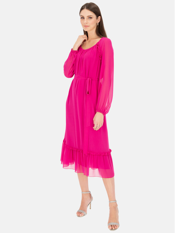 Potis & Verso Potis & Verso Sukienka elegancka Arletta Różowy Regular Fit