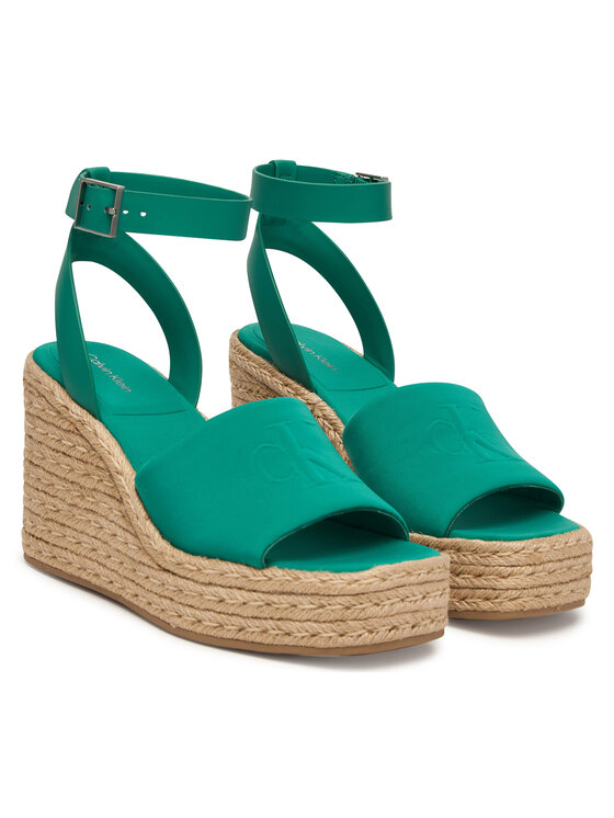Calvin Klein Calvin Klein Espadryle Wedge Espad 70 Neopr Mg HW0HW03014 Zielony
