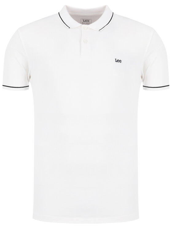 Lee Lee Polo Pique L61ARLLJ 112113712 Biały Regular Fit