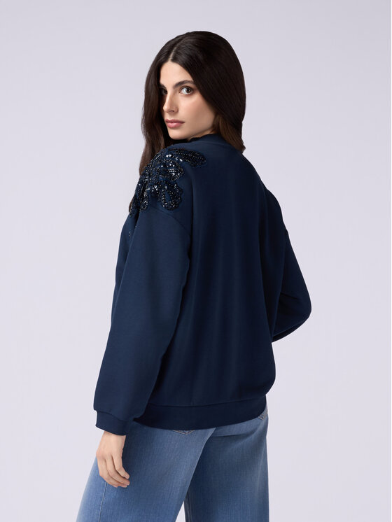 Oltre Oltre Felpa G935J004090N034 Blu Over Fit