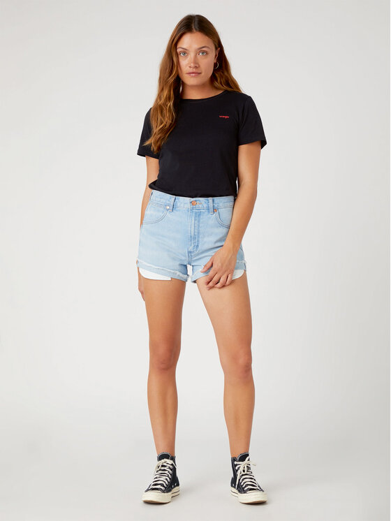 Wrangler Wrangler Pantaloni scurți de blugi W23K73171 112332346 Albastru celest Regular Fit