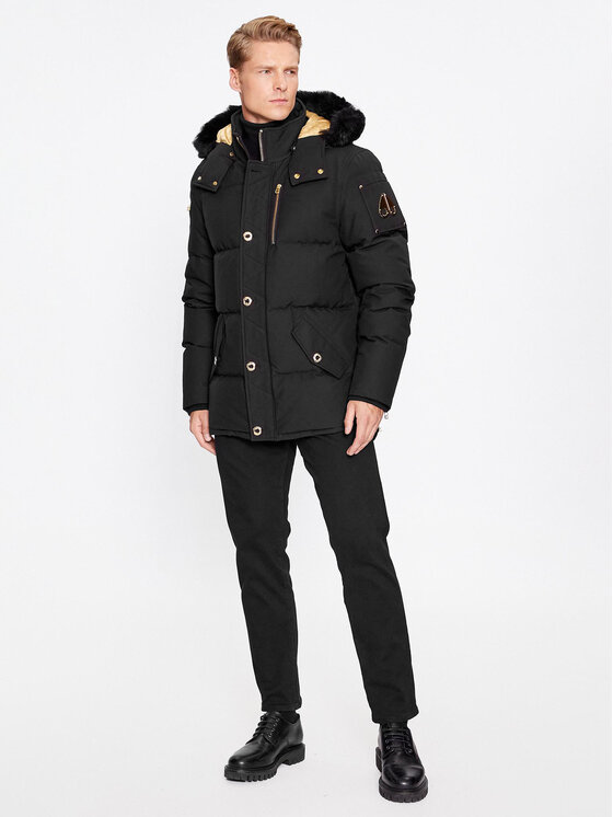Moose Knuckles Moose Knuckles Vatovaná bunda Gold 3Q Jacket Sharling M32MJ128GS Čierna Regular Fit