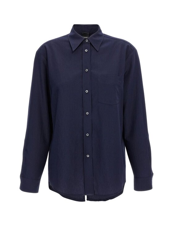 PINKO Pinko Koszula COREA CAMICIA BASTONETTO TINTO FLUIDO Niebieski Regular Fit