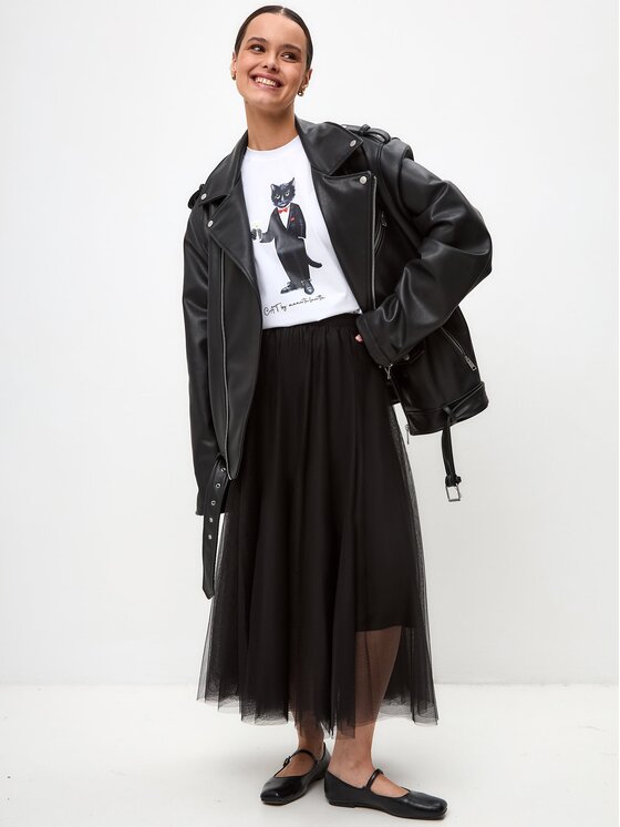 CAT by maniita lacitta CAT by maniita lacitta Spódnica midi Women's skirt ROCKY Czarny Regular Fit