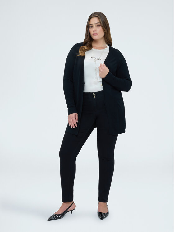 Fiorella Rubino Fiorella Rubino Cardigan M083L008355N033 Nero Slim Fit