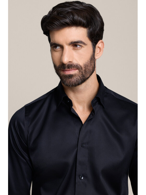 Lancerto Lancerto Koszula Blackstone KO073226000009 Czarny Slim Fit