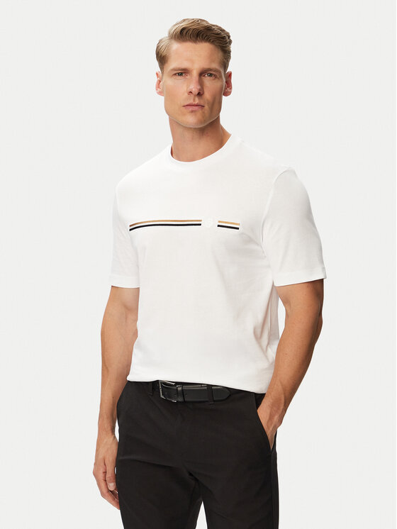 BOSS Tricou C-Taut 41 50565785 Alb Regular Fit