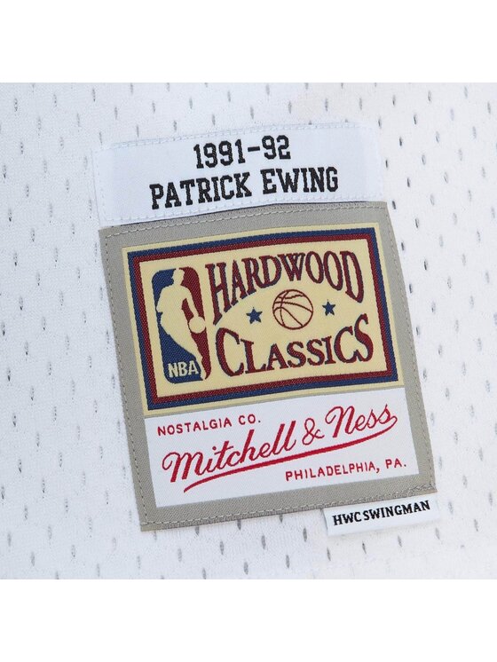 Mitchell & Ness Mitchell & Ness Smanicato NBA CRACKED CEMENT SWINGMAN JERSEY KNICKS 1991 PATRICK EWING Bianco Regular Fit