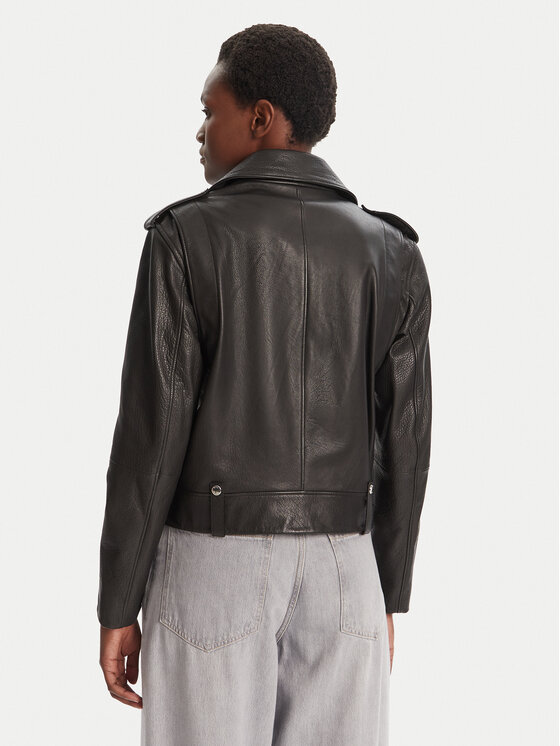 BOSS BOSS Lederjacke C_Sandy 50541769 Schwarz Regular Fit