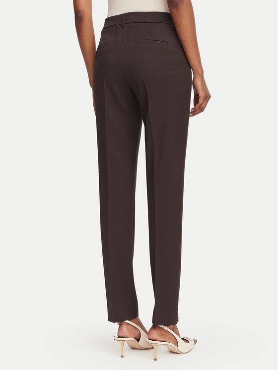 Marella Marella Текстилни панталони Emme by Marella Amico2 2625136291 Тъмнокафяв Straight Fit