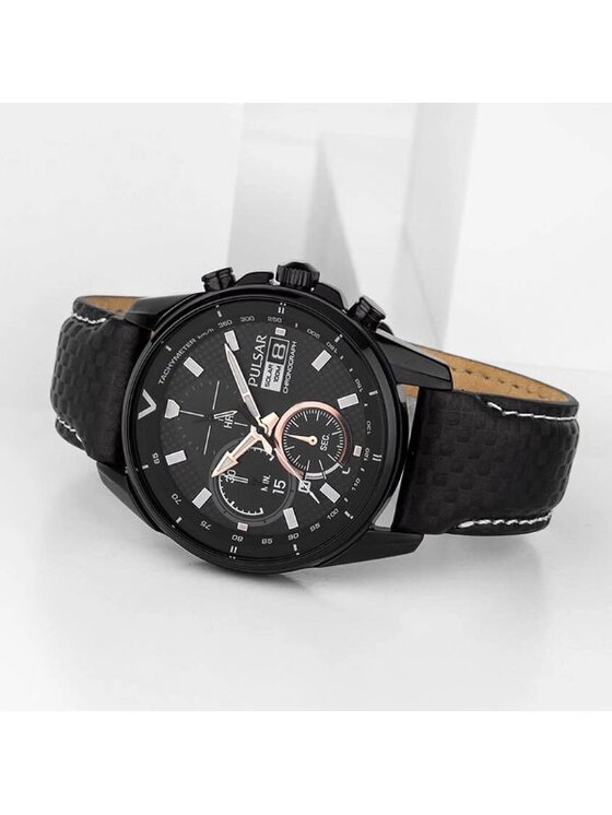 Pulsar Pulsar Zegarek PULSAR Chronograph Solar PZ6033X1 Czarny