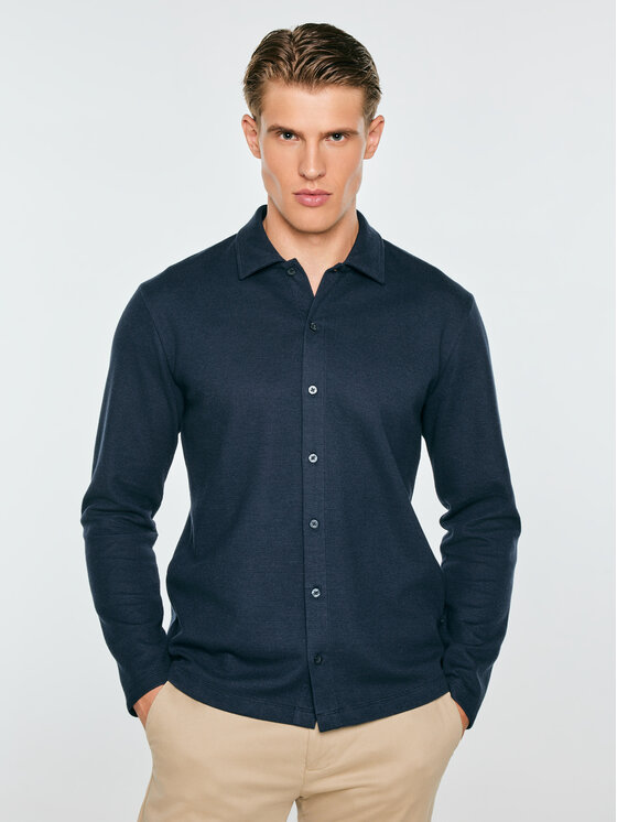 BIG STAR BIG STAR Bluza LISSER Granatowy Basic Fit