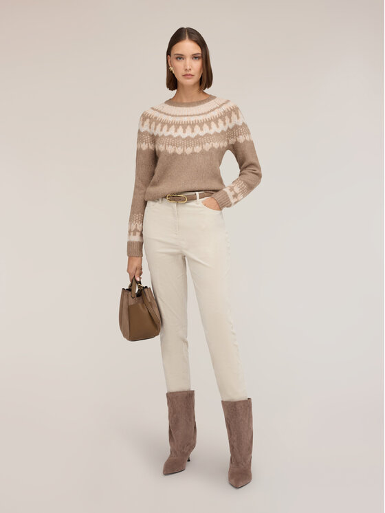 Motivi Motivi Maglione M526W004242N0R2 Crema Regular Fit