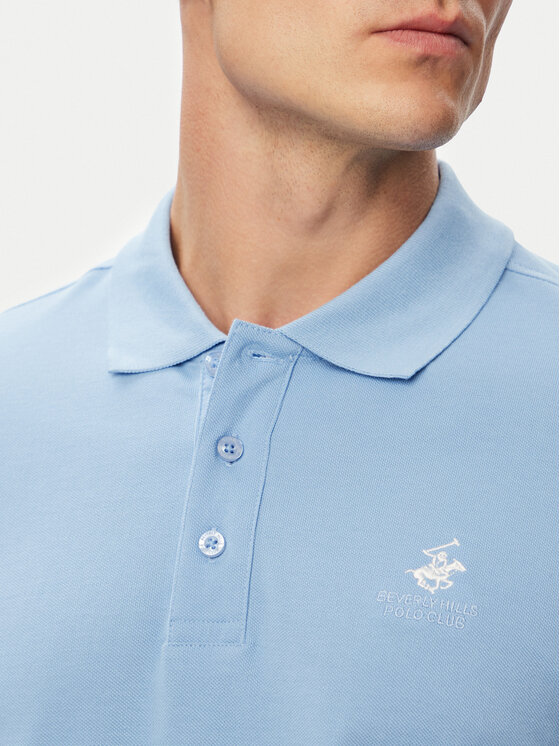 Beverly Hills Polo Club Beverly Hills Polo Club Polo P-SS26M-P450124 Ανοιχτό μπλε Regular Fit