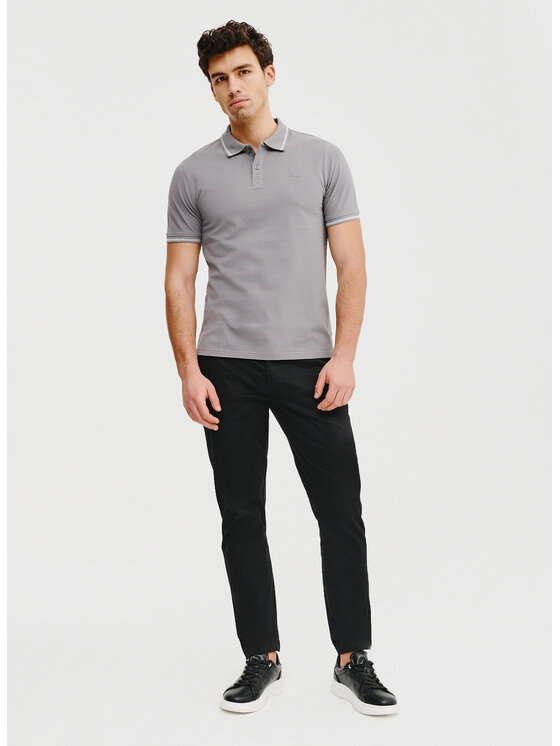 Pako Lorente Pako Lorente Polo P25SF-TX-004 Szary Classic Fit