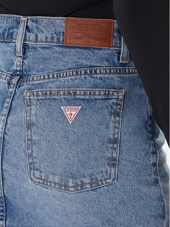 Guess Jeans Guess Jeans Дънкова пола W5GD0Q D5M4A Син Regular Fit