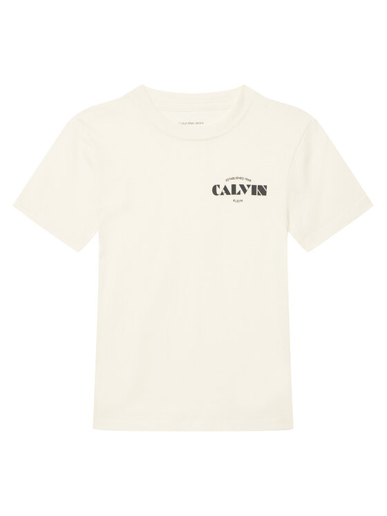 Calvin Klein Jeans Tricou Small Chest LVCKTJA40B Alb Regular Fit