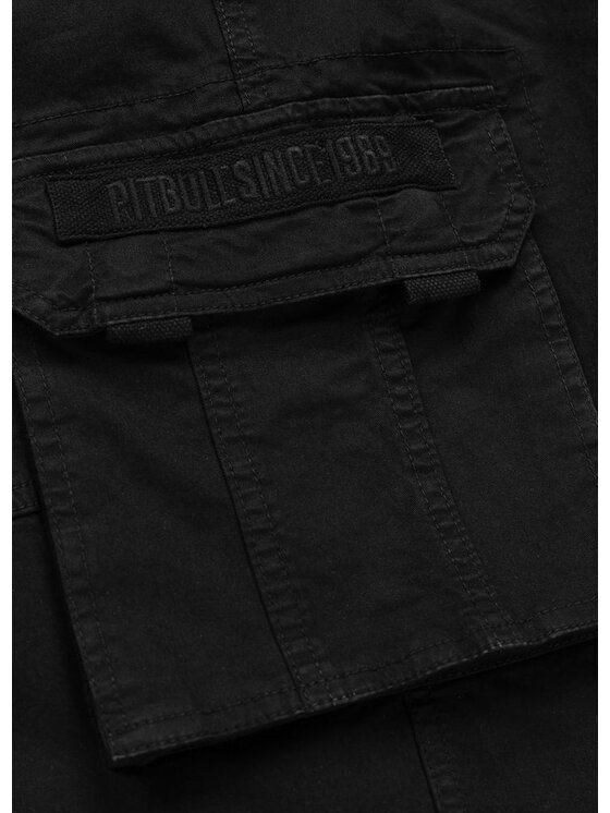PITBULL PITBULL Szorty materiałowe VOLMER Czarny Regular Fit