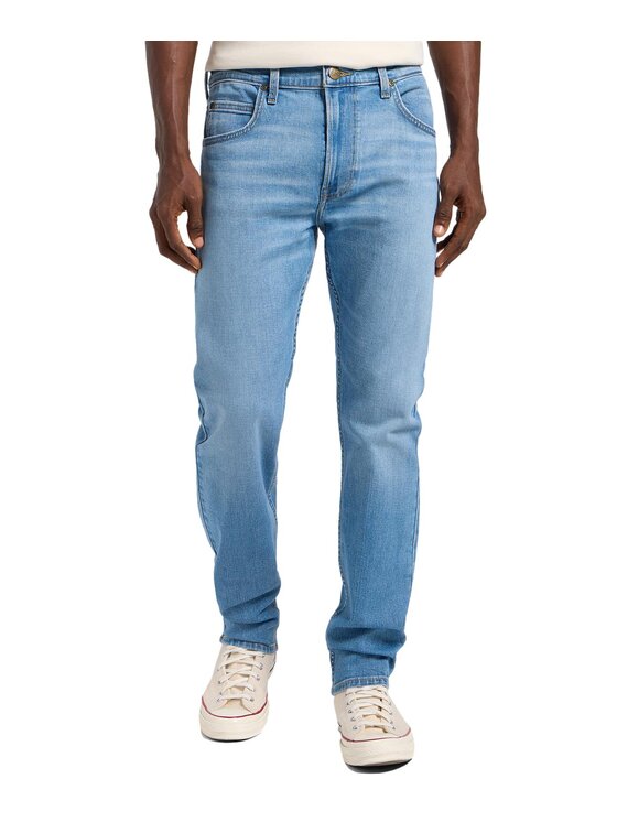 Lee Lee Jeansy 112363709 Niebieski Taper Fit