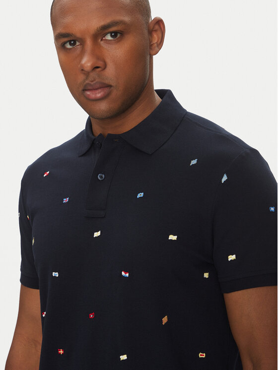 Tommy Hilfiger Tommy Hilfiger Polo Critter MW0MW39044 Granatowy Regular Fit