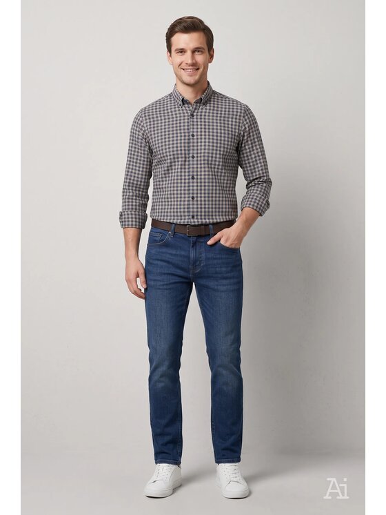 Cross Jeans Cross Jeans Jeansy F 194-776 Niebieski Straight Leg