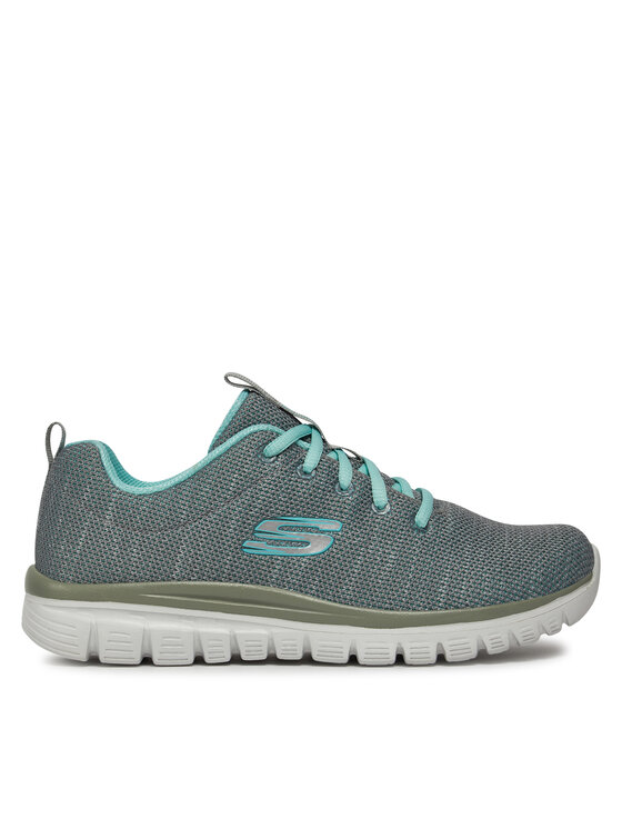 Skechers Snīkeri Twisted Fortune 12614/GYMN Pelēks