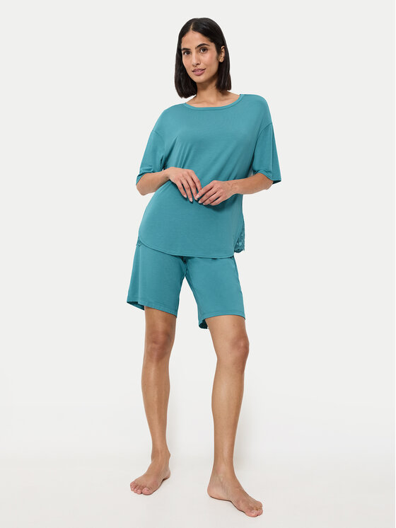 Triumph Triumph Pidžama Timeless Sensuality 10222627 Tirkizna Relaxed Fit