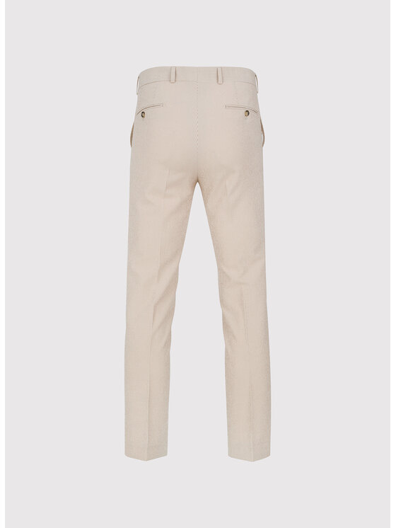 Pako Lorente Pako Lorente Spodnie garniturowe P25SF-6G-024 Beżowy Slim Fit
