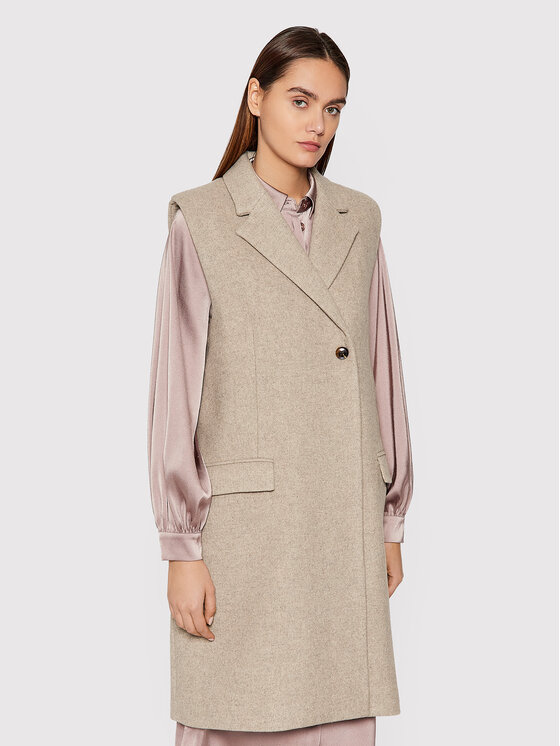 Samsøe Samsøe Športová vesta Valery F21400015 Béžová Relaxed Fit