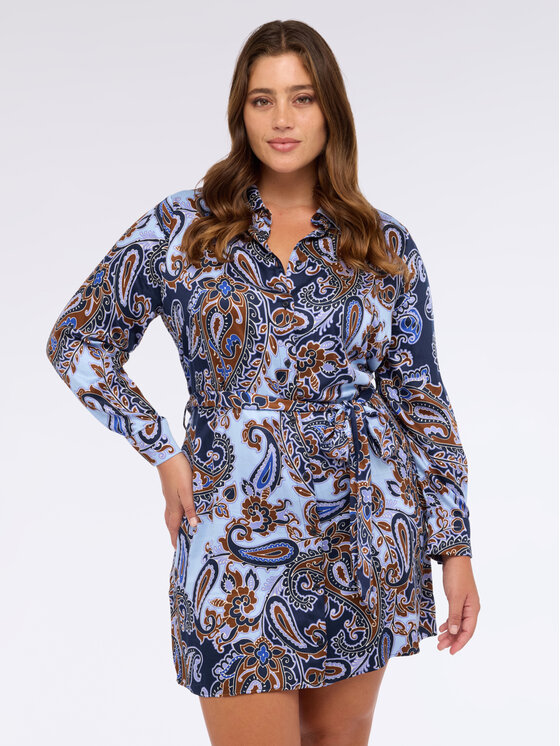 Fiorella Rubino Fiorella Rubino Vestito da giorno 7050T001725N0R4 Blu A-Line Fit