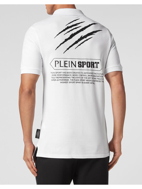 Plein Sport Plein Sport Polokošeľa 2051 Biela Slim Fit