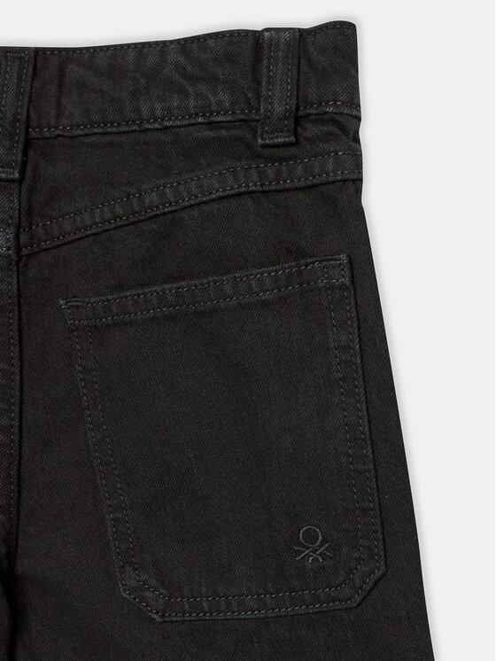 United Colors Of Benetton United Colors Of Benetton Blugi 4AW7CE035 Negru Wide Leg