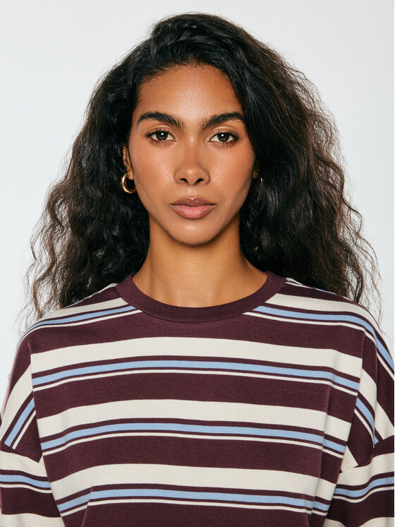 BIG STAR BIG STAR Longsleeve OLSANA Bordowy Comfort Fit