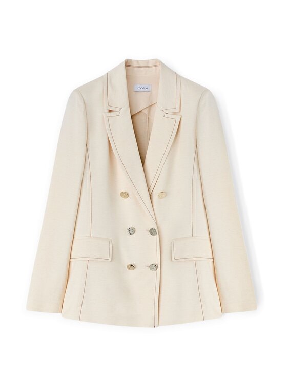 Motivi Motivi Giacca outdoor Q676Q100916N002 Écru Regular Fit