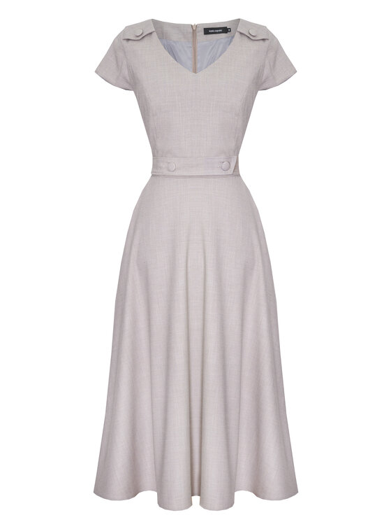Kasia Zapała Kasia Zapała Sukienka koktajlowa Colette Beżowy Regular Fit