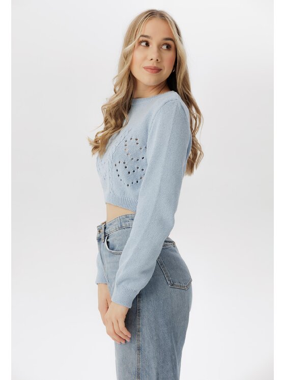 LAURELLA LAURELLA Sweter 6SS003 Niebieski Regular Fit