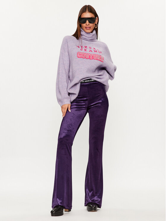 Versace Jeans Couture Versace Jeans Couture Dolčevita 75HAFM08 Ljubičasta Oversize
