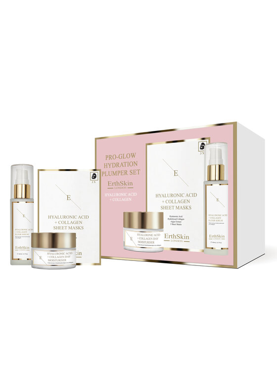Erthskin London Erthskin London ZESTAW PRO GLOW HYDRATION PLUMPER Krem na dzień